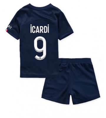 Paris Saint-Germain Mauro Icardi #9 Hjemmedraktsett Barn 2022-23 Kortermet (+ Korte bukser)